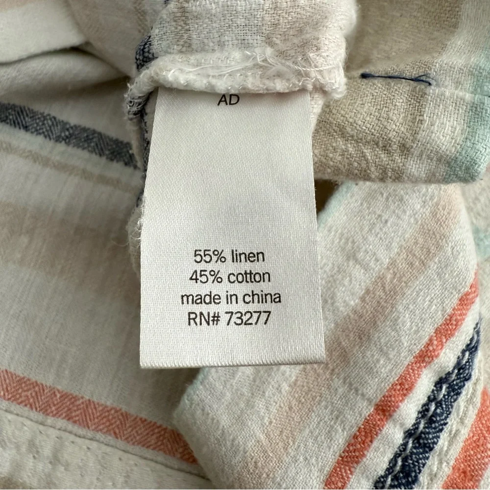 Sonoma Mini Skirt Multicolor Women Size 12 Striped Elastic Waist Slider Pocket - Picture 6 of 8